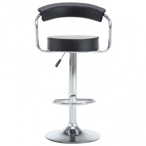 Drejelige barstole 2 stk. kunstlæder sort