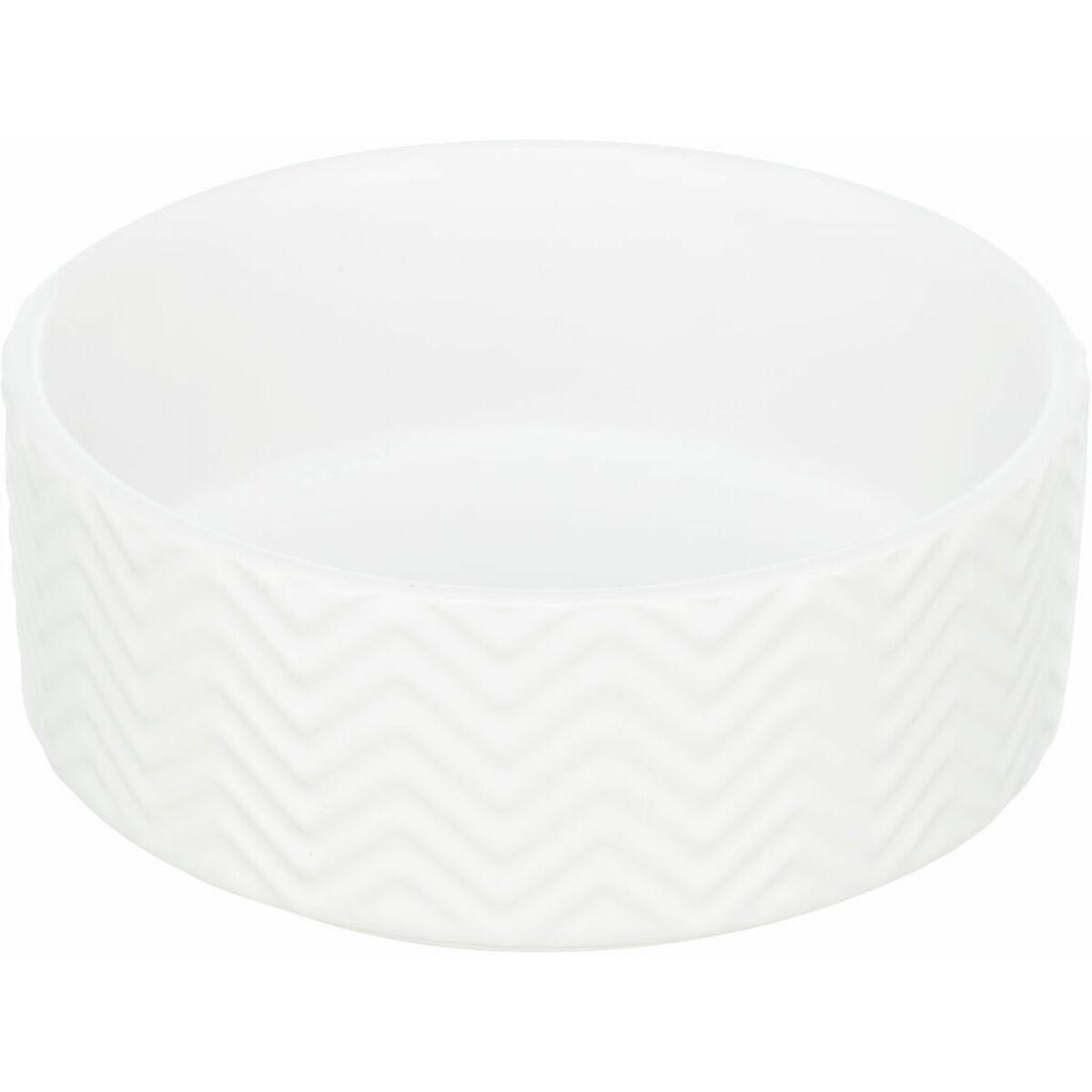 Hund Feeder Trixie T25023 Hvid Ø 13 cm 400 ml billede