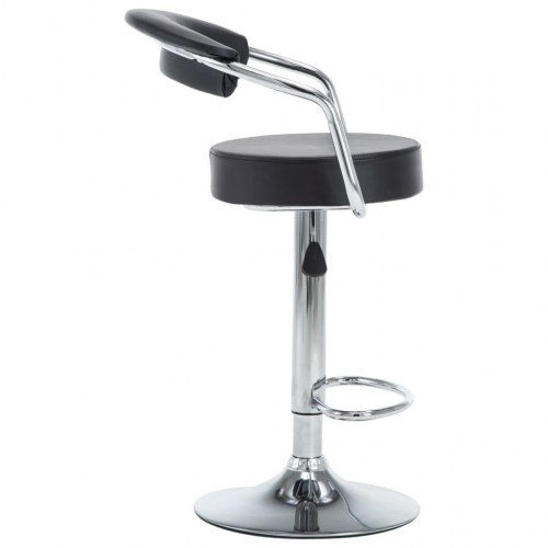 Drejelige barstole 2 stk. kunstlæder sort