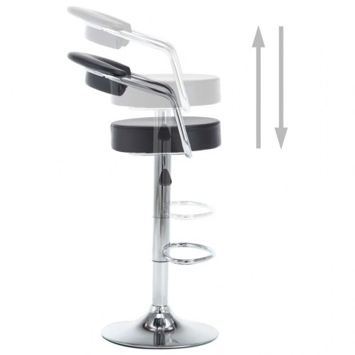 Drejelige barstole 2 stk. kunstlæder sort