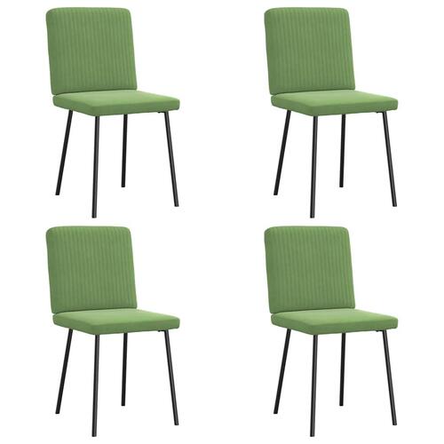 Spisebordsstole 4 stk. velour lysegrøn