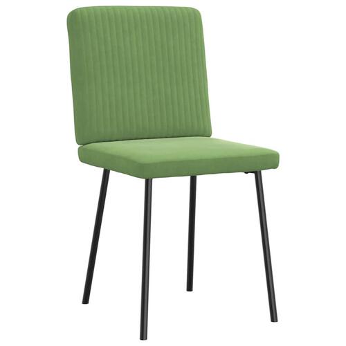 Spisebordsstole 4 stk. velour lysegrøn