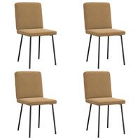 Spisebordsstole 4 stk. velour brun