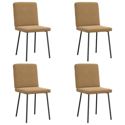 Spisebordsstole 4 stk. velour brun