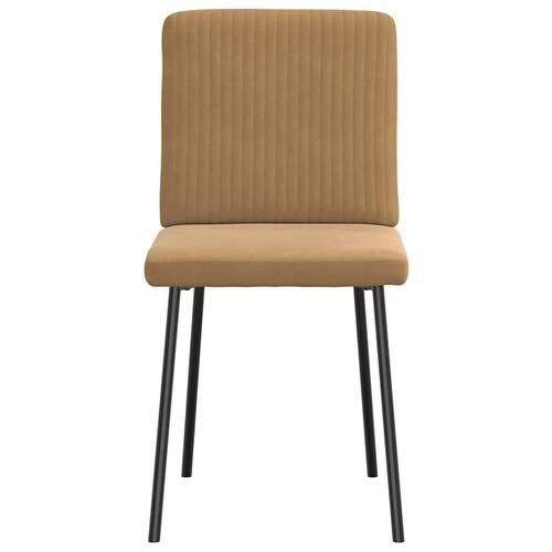 Spisebordsstole 4 stk. velour brun