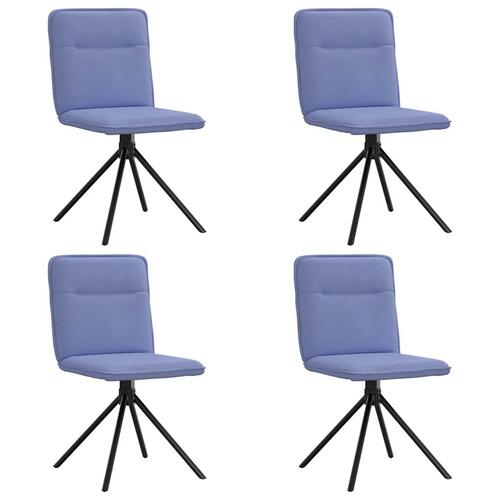 Spisebordsstole 4 stk. Jeans blåt stof
