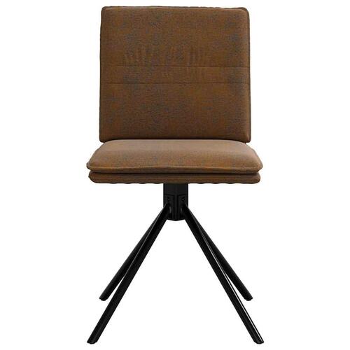 Spisebordsstol Brun Faux Suede Læder