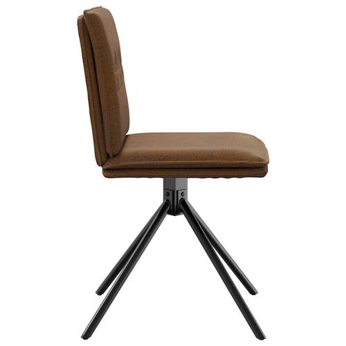Spisebordsstol Brun Faux Suede Læder