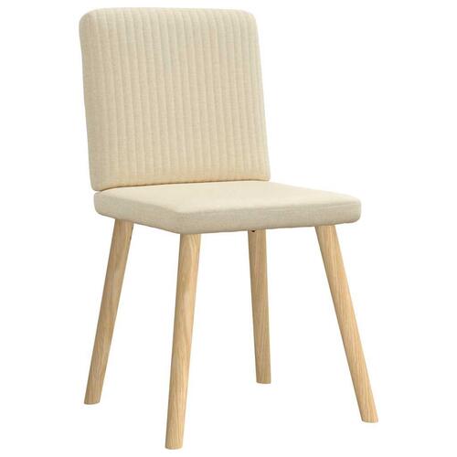 Spisebordsstole 2 stk. stof cremefarvet