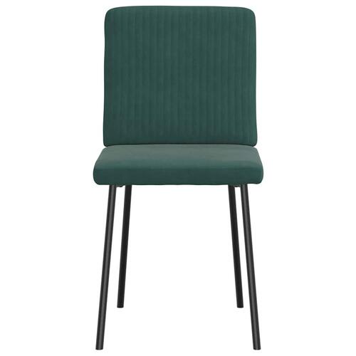 Spisebordsstole 4 stk. velour mørkegrøn
