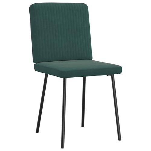 Spisebordsstole 4 stk. velour mørkegrøn