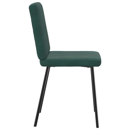 Spisebordsstole 4 stk. velour mørkegrøn