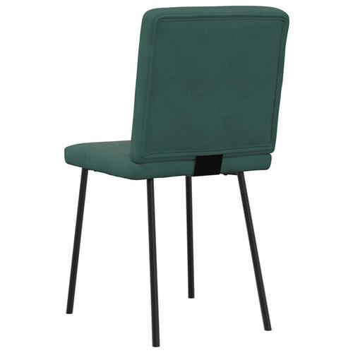 Spisebordsstole 4 stk. velour mørkegrøn