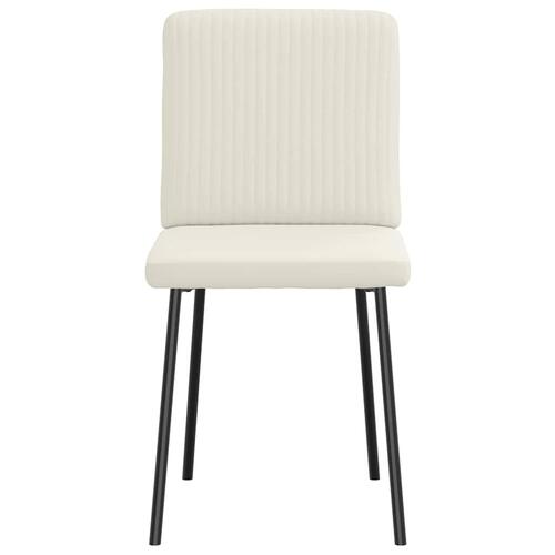Spisebordsstole 4 stk. velour cremefarvet