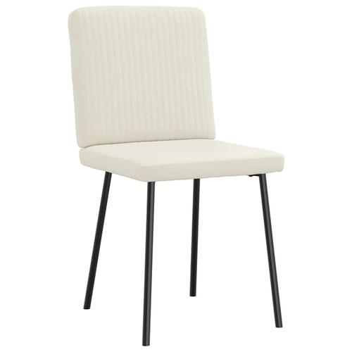 Spisebordsstole 4 stk. velour cremefarvet