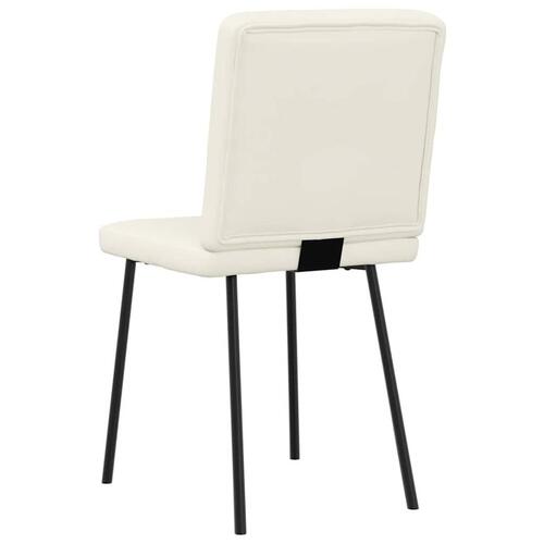 Spisebordsstole 4 stk. velour cremefarvet
