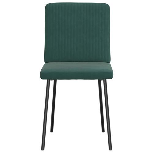 Spisebordsstole 6 stk. velour mørkegrøn