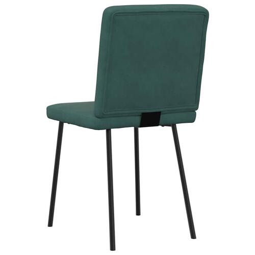 Spisebordsstole 6 stk. velour mørkegrøn