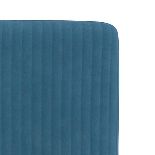 Spisebordsstole 6 stk. velour blå