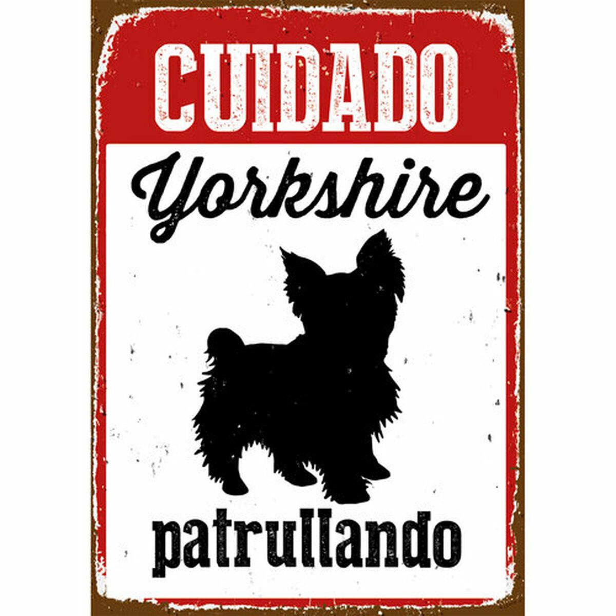 Plade Magnet & Steel Cuidado Yorkshire Patrullando 14,8 x 21 cm