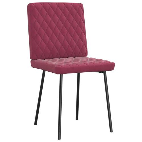 Spisebordsstole 4 stk. velour vinrød