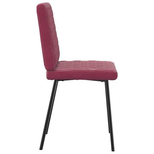 Spisebordsstole 4 stk. velour vinrød