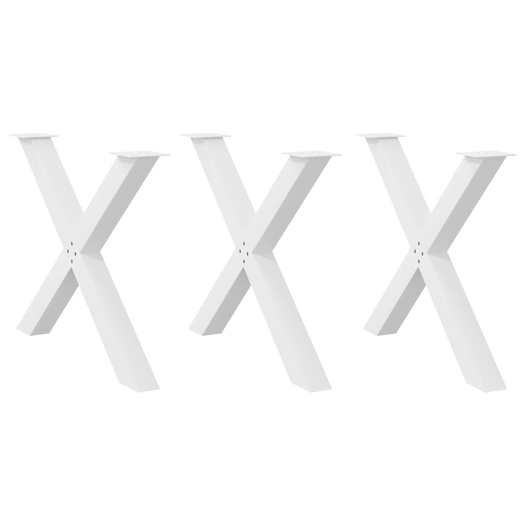 Sofabordben X-Formet 50X(30-31) Cm Stål Hvid - 3 / 90 x (72-73) cm (80 mm)