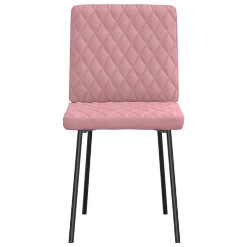 Spisebordsstole 6 stk. velour lyserød
