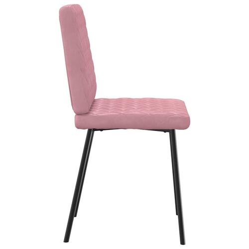 Spisebordsstole 6 stk. velour lyserød