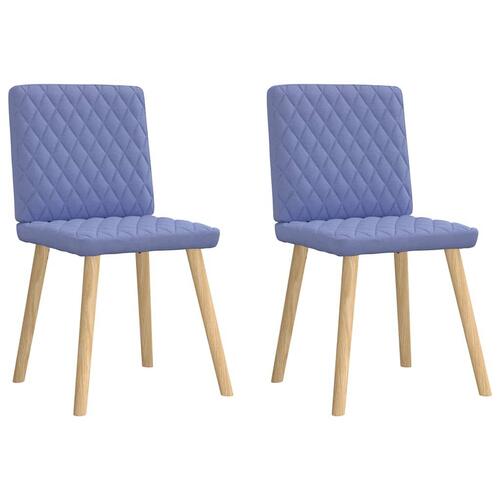 Spisebordsstole 2 stk. Jeans blåt stof
