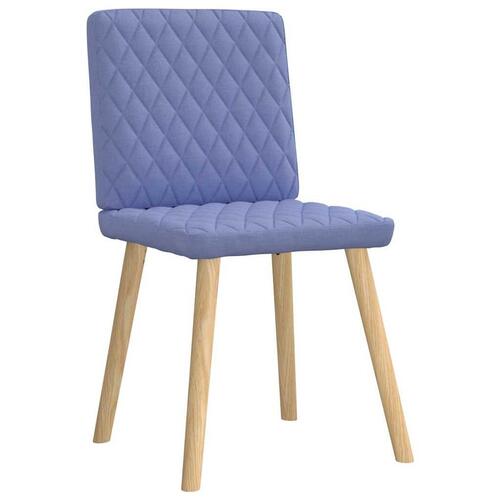 Spisebordsstole 2 stk. Jeans blåt stof