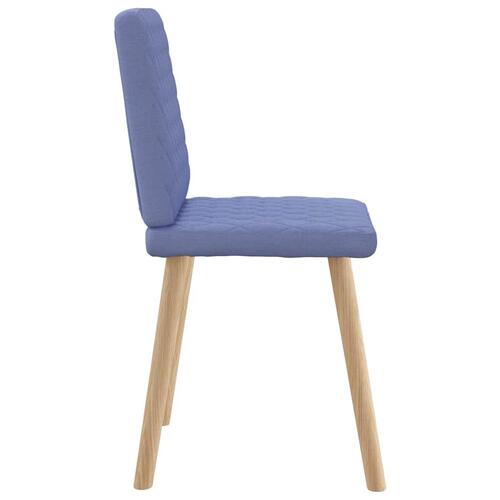 Spisebordsstole 2 stk. Jeans blåt stof