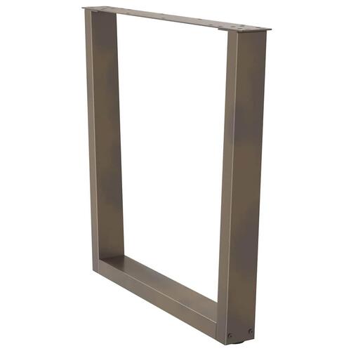 Spisebordsben V-form 2 stk Naturstål 80x(72-73,3) cm Stål