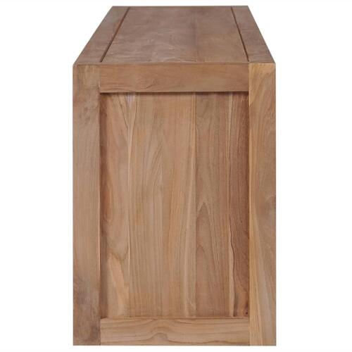 Tv-skab i massivt teaktræ med naturlig finish 120 x 30 x 40 cm