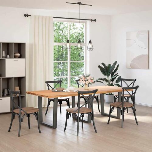 Spisebordsben V-form 3 stk Antracit 90x(72-73,3) cm Stål