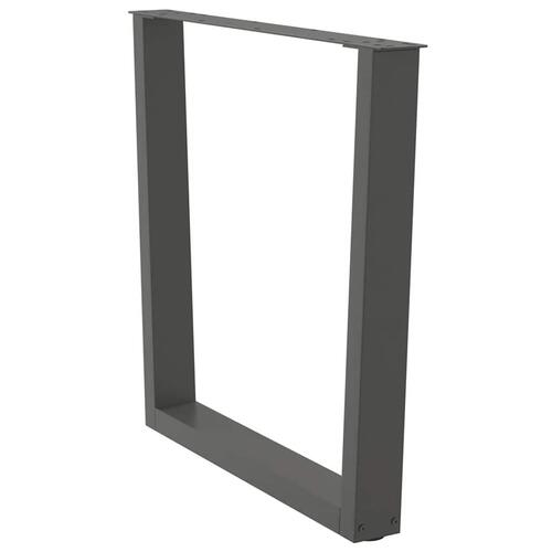 Spisebordsben V-form 3 stk Antracit 90x(72-73,3) cm Stål