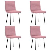 Spisebordsstole 4 stk. velour lyserød