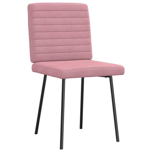 Spisebordsstole 4 stk. velour lyserød