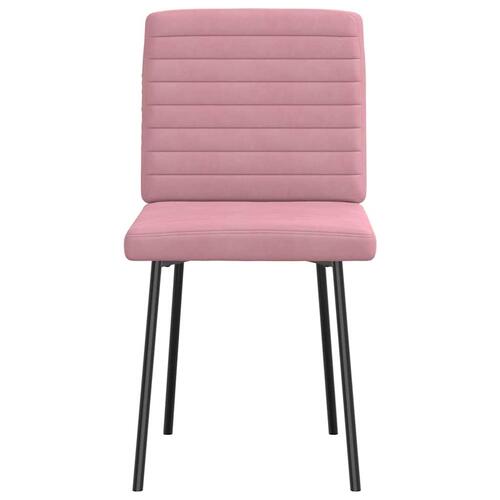 Spisebordsstole 4 stk. velour lyserød