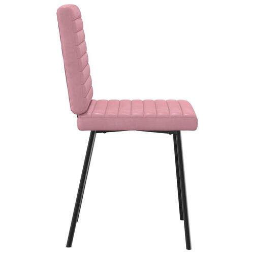 Spisebordsstole 4 stk. velour lyserød