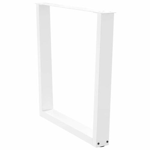 Spisebordsben V-form 2 stk Hvid 90x(72-73,3) cm Stål