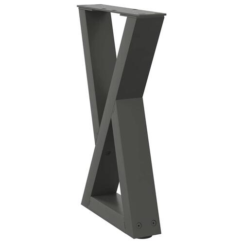 Sofabordben 2 stk Antracit 28x(42-43,3) cm Stål