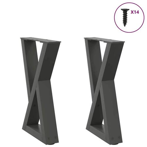 Sofabordben 2 stk Antracit 38x(42-43,3) cm Stål