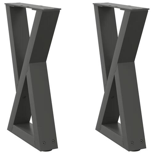 Sofabordben 2 stk Antracit 38x(42-43,3) cm Stål