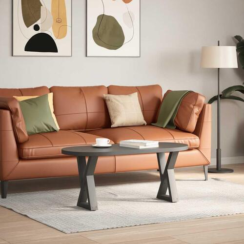 Sofabordben 2 stk Antracit 38x(42-43,3) cm Stål