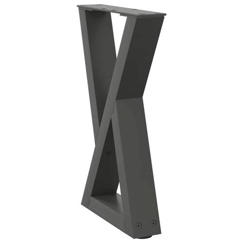 Sofabordben 2 stk Antracit 38x(42-43,3) cm Stål