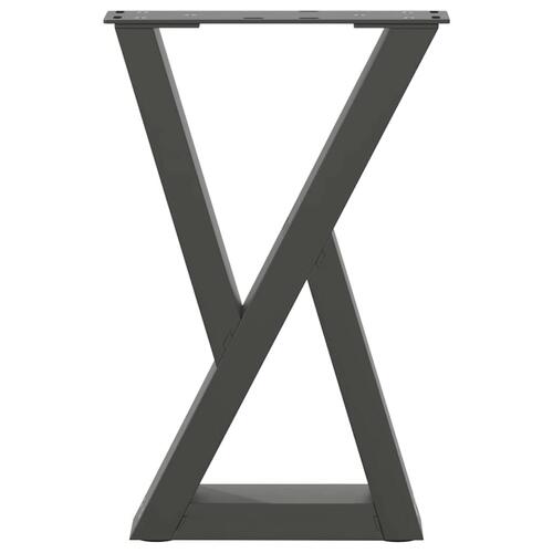 Sofabordben 2 stk Antracit 38x(42-43,3) cm Stål