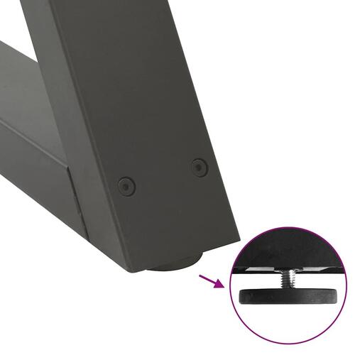 Sofabordben 2 stk Antracit 38x(42-43,3) cm Stål