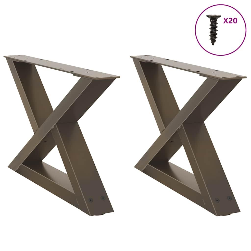 Sofabordben 2 stk Naturstål 50x(30-31,3) cm Stål