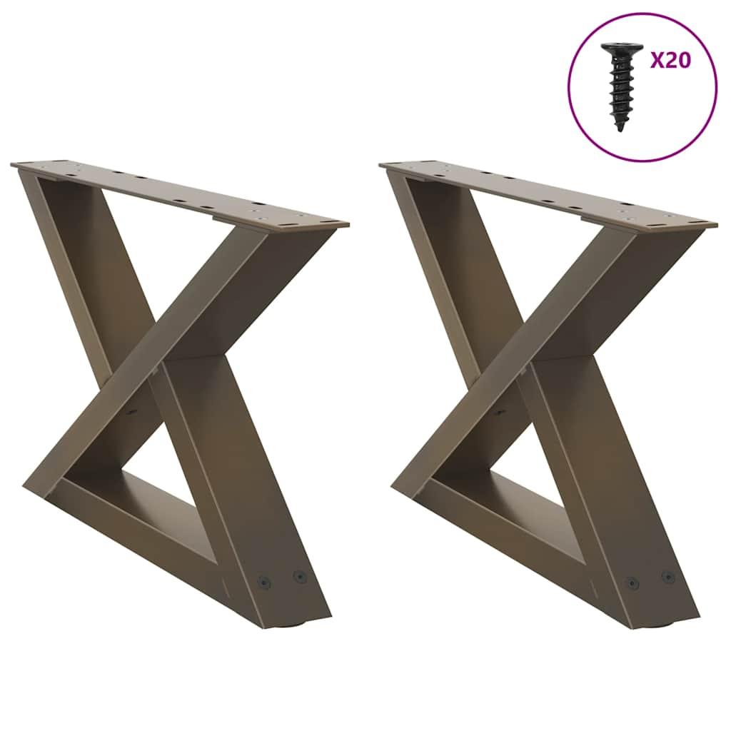 Sofabordben 2 stk Naturstål 60x(30-31,3) cm Stål